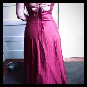 Deep Red prom/formal/ evening dress/gown